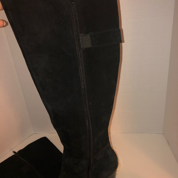 COPY - Le Chateau Black Suede Knee High Boots - Picture 4 of 4